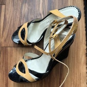 Women’s weadges, Bettye Muller (Vero Cuoio),made in Italy,size 6
